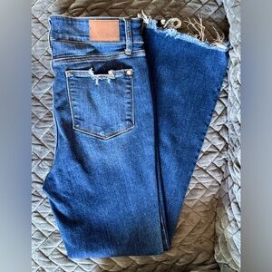Judy Blue Dark Wash High Rise Frayed Hem Bootcut Jeans